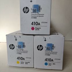 HP 410A Genuine Magenta Cyan Yellow Toner Cartridge Laserjet