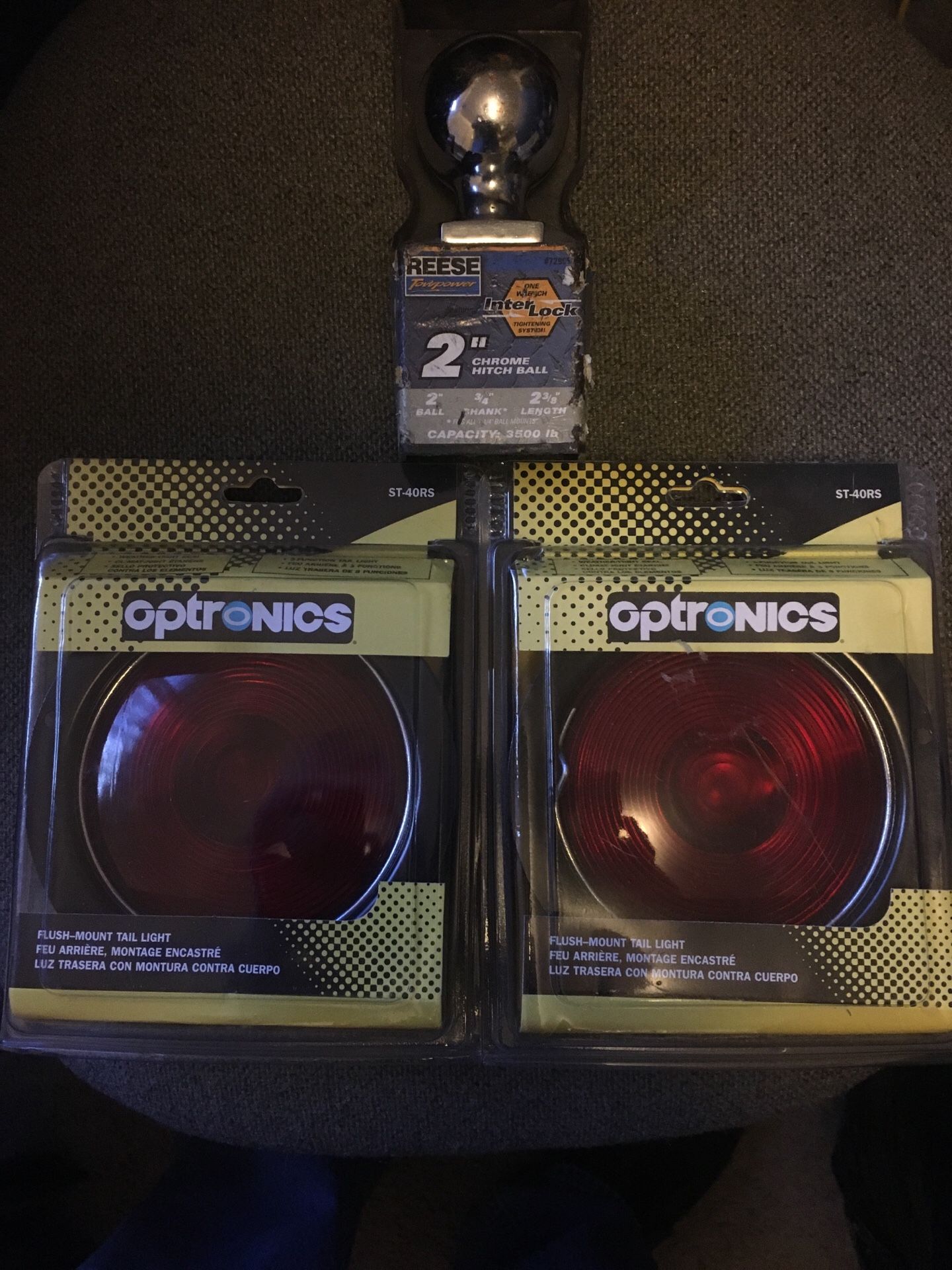 Trailer lights & 2” ball
