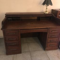 Antique Roll Top Desk Made In London 