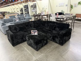 New Black Sectional