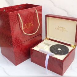 ✅ Red  Watch Storage Box Case Booklet & Cert. EMPTY BOX ONLY!