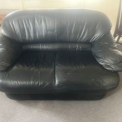 Black Leather Loveseat
