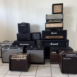 Guitar amps and speaker cabinets