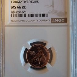 2009-P 1C LINCOLN CENT FIRST DAY CEREMONY NGC MS66 RD FORMATIVE YEARS