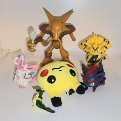 lot of assorted Pokémon figures including Pikachu, Sylveon and more 