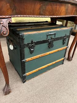 Antique Green Steam Trunk