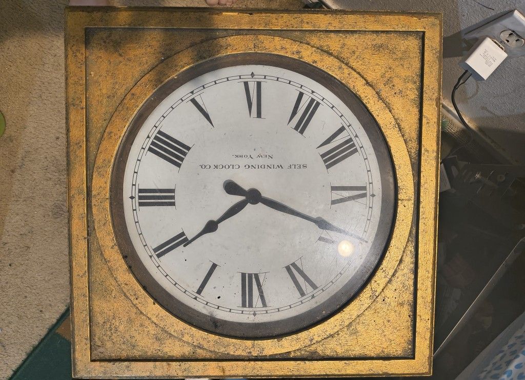Antique Clock End Table