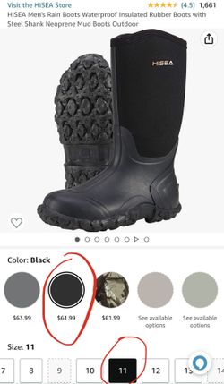 HISEA Mens Waterproof Boots