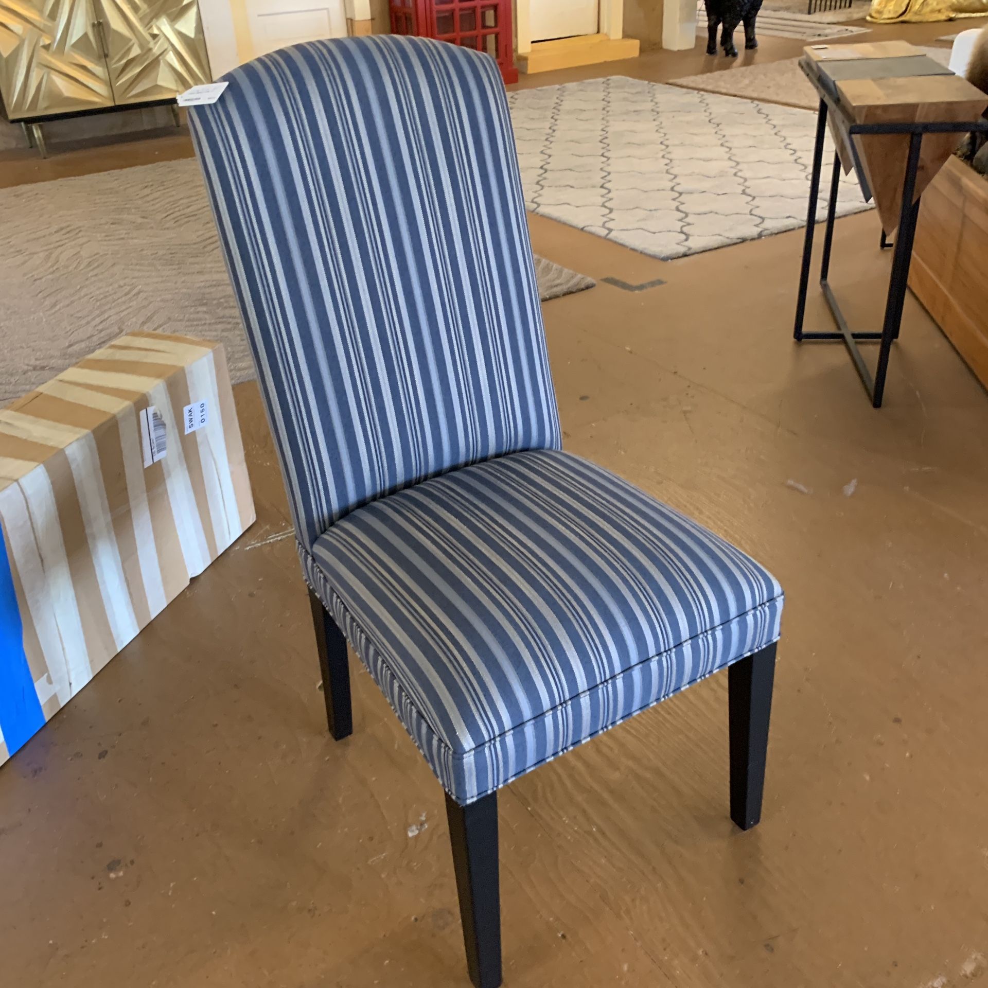 Striped High back Chair