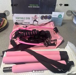 New portable gym pink new inbox $15