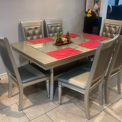 Silver Dining Table