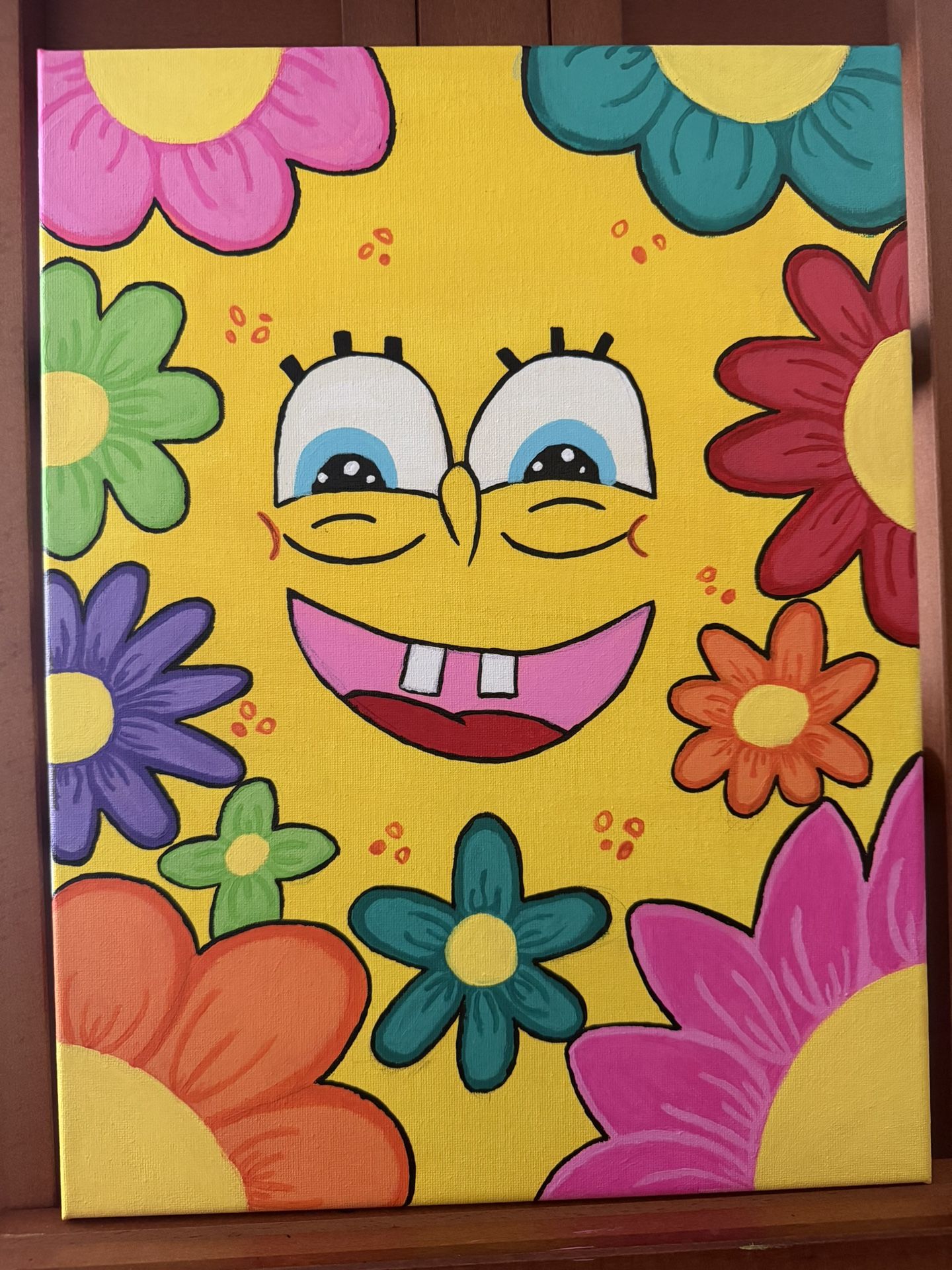 Hand Painted Pop Art Acrylic on Canvas