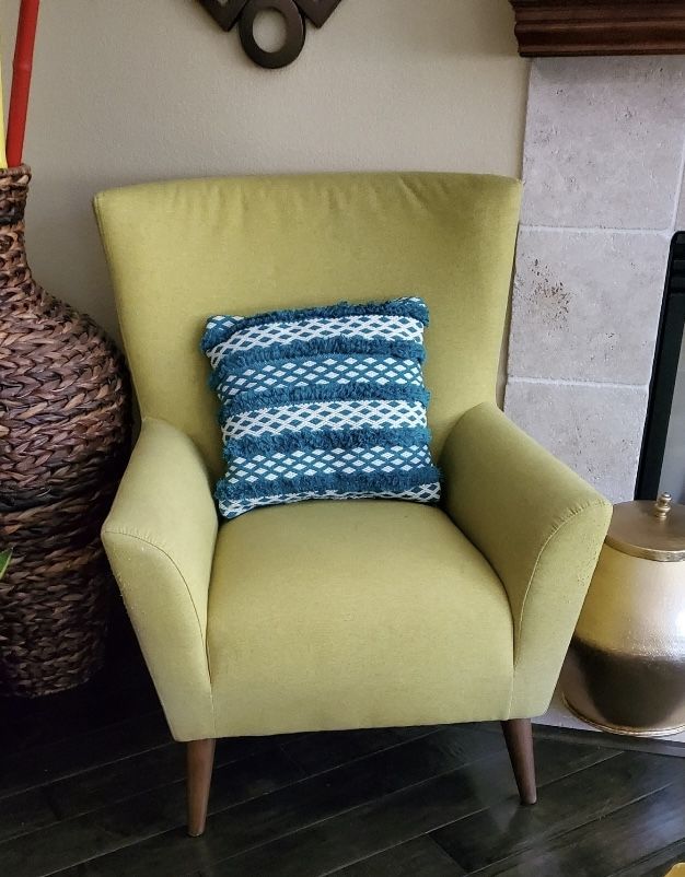 Chartreuse Green Finnegan Wingback Chair