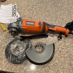 RIDGID 15 Amp Corded 7 in. Twist Handle Angle Grinder