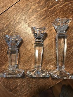 Crystal candle holders