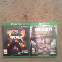 Two Xbox one Games C.O.D 4 and C.O.D.WW2