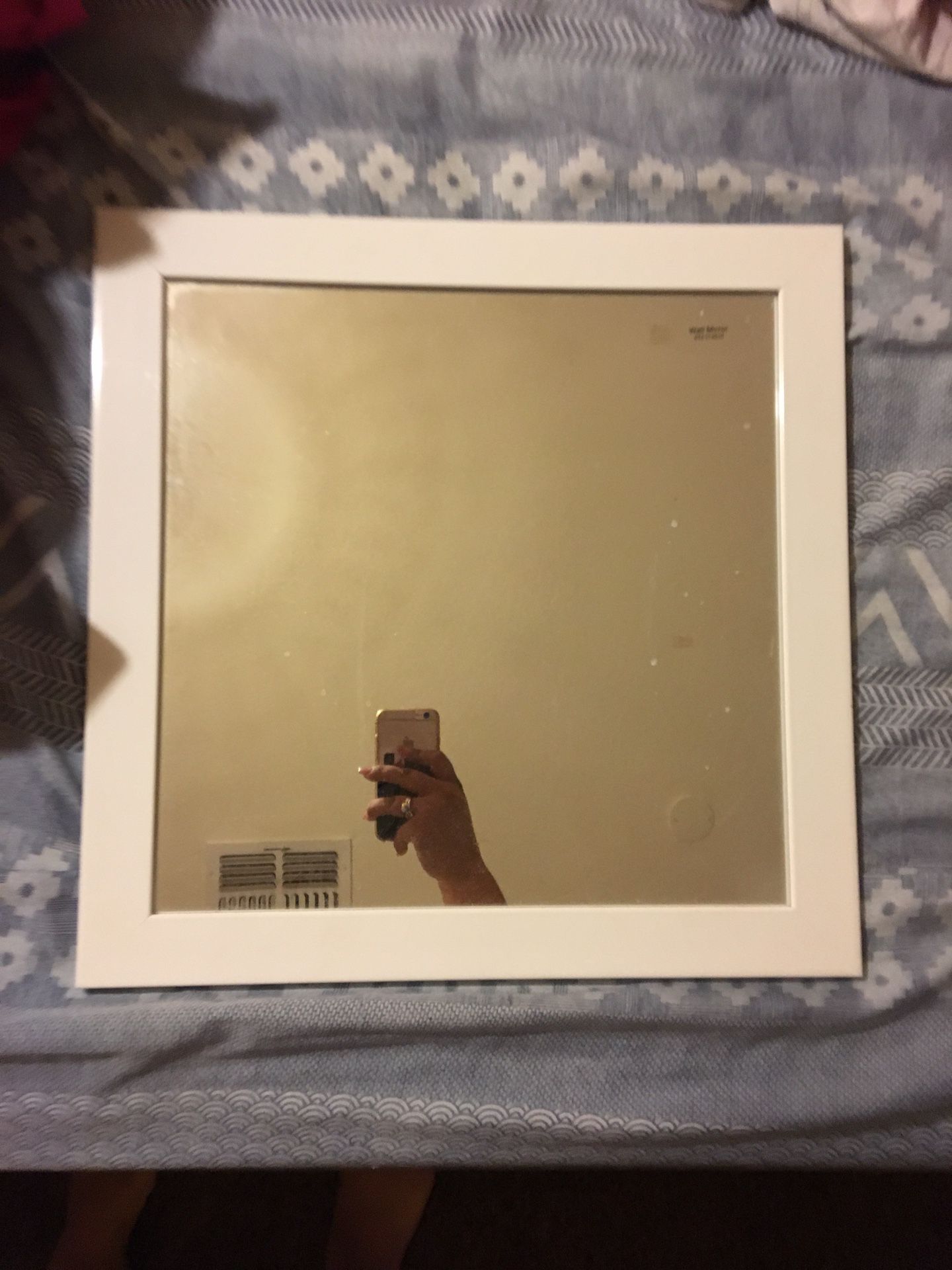 White square wall mirror