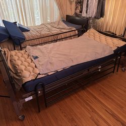 Hospital bed with remote