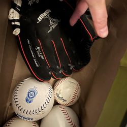 Baseball Glove And Balls 