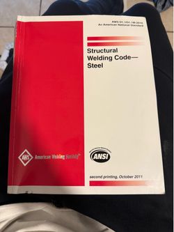 AWS D1.1 Structural Welding Code Steel Book (2010) – Good Condition