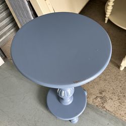Blue end table