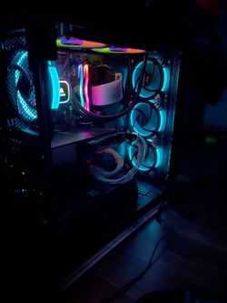 Gaming PC Setup Bundle – i7-9700K / RTX 3060 Ti / Dual Monitors