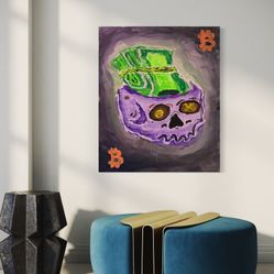 Death of The dollar Painting 12x16