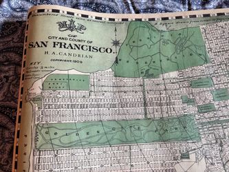 Vintage map of San Francisco