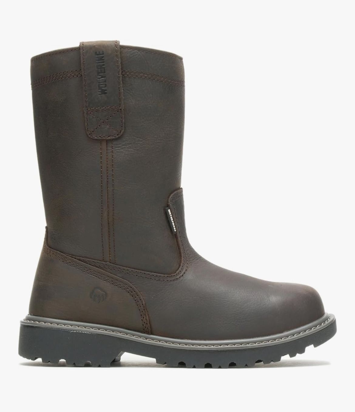 Men's Size 11 Wide Floorhand Waterproof 10" Steel Toe Work Boot, Dark Brown, NEW