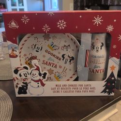 Disney Store Milk And Cookies For Santa Set
