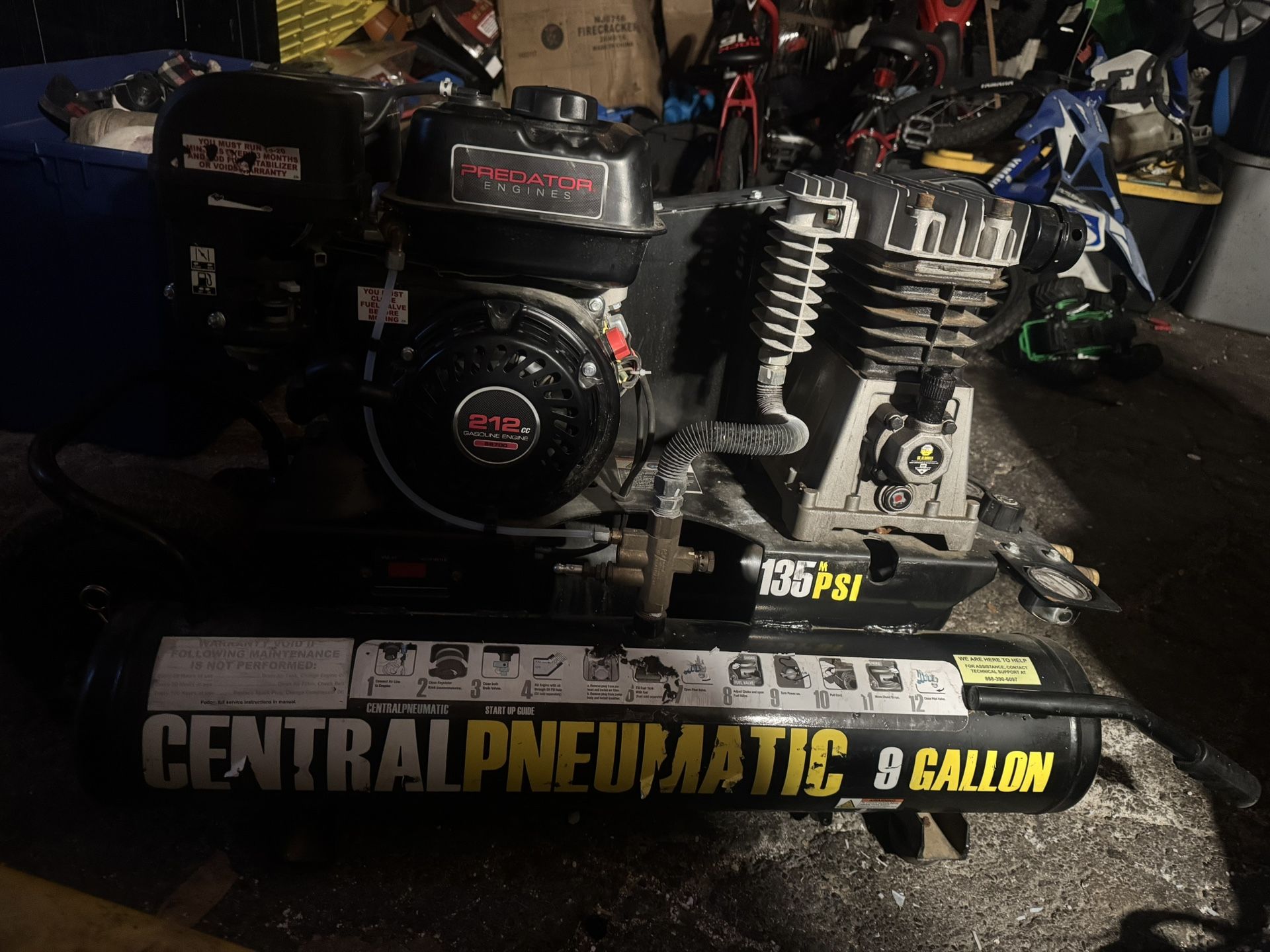 Central Pneumatic 9 Gallon Wheelbarrow Air Compressor Price Drop Weekend Special