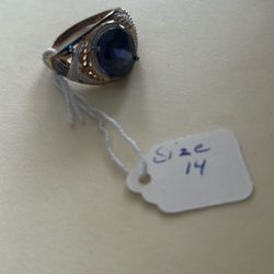 925 Silver Ring Size 14