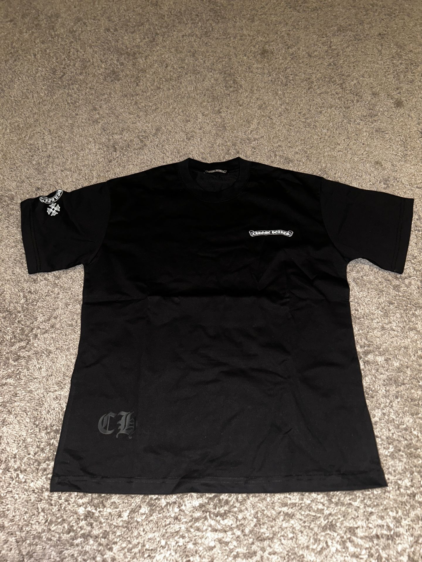 Chrome Hearts Unisex T-Shirt Multicolor Cross Design