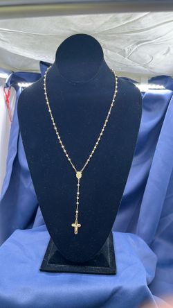 14k tri color gold 20” Rosary