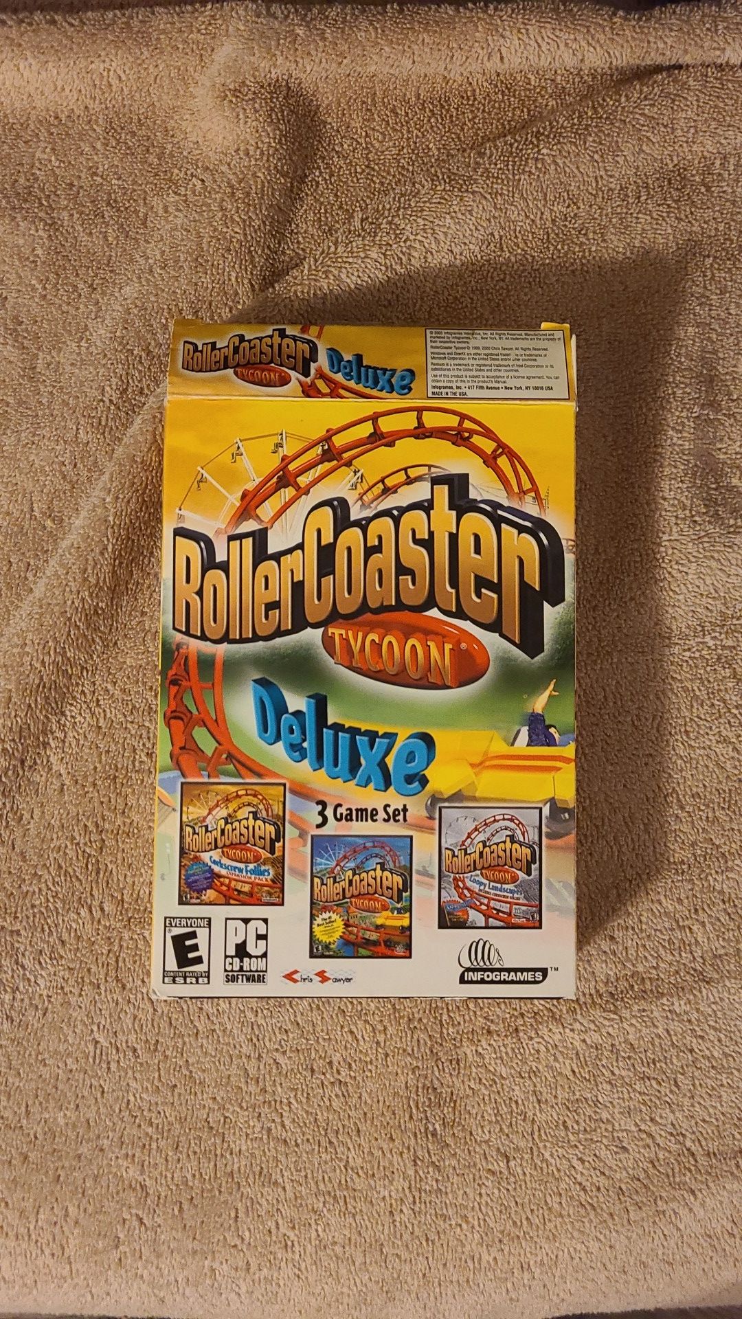 ROLLERCOASTER TYCOON DELUXE PC-CDROM GAME FOR COMPUTER 3 GAME SET FOR WINDOWS 95/98