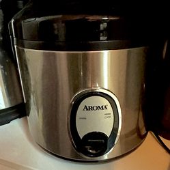Aroma 4 Cup Rice Cooker, makes 8 cups cooked rice stainless steel Japanese brand