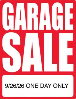 *GARAGE SALE*1DAY ONLY 9/26/26 *THE HEATHER*