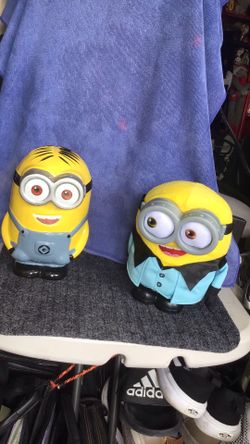 Minions plushie and coin bank