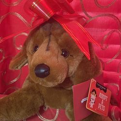 🎁🧸🎄 Cute Golden Retriever Stuffed Animal Puppy with Adoption certifícate, Big, Retail Price $30  Only $15