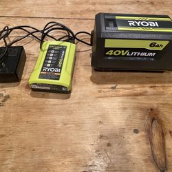 Ryobi 40 Volt Battery and Charger