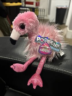 Poochi’s  Friends Ostrich Squeeze, And Surprise !!New With Tags 7 Inches Tall 
