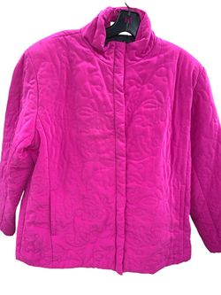 Chico’s Magenta Quilted Ladies Jacket Size 3 (16-XL)