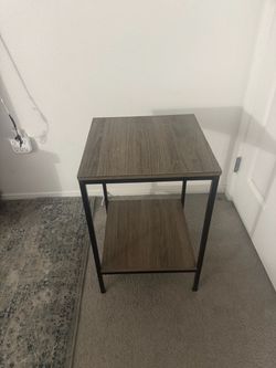 2-Tier Side Table with Metal Frame for ($10)
