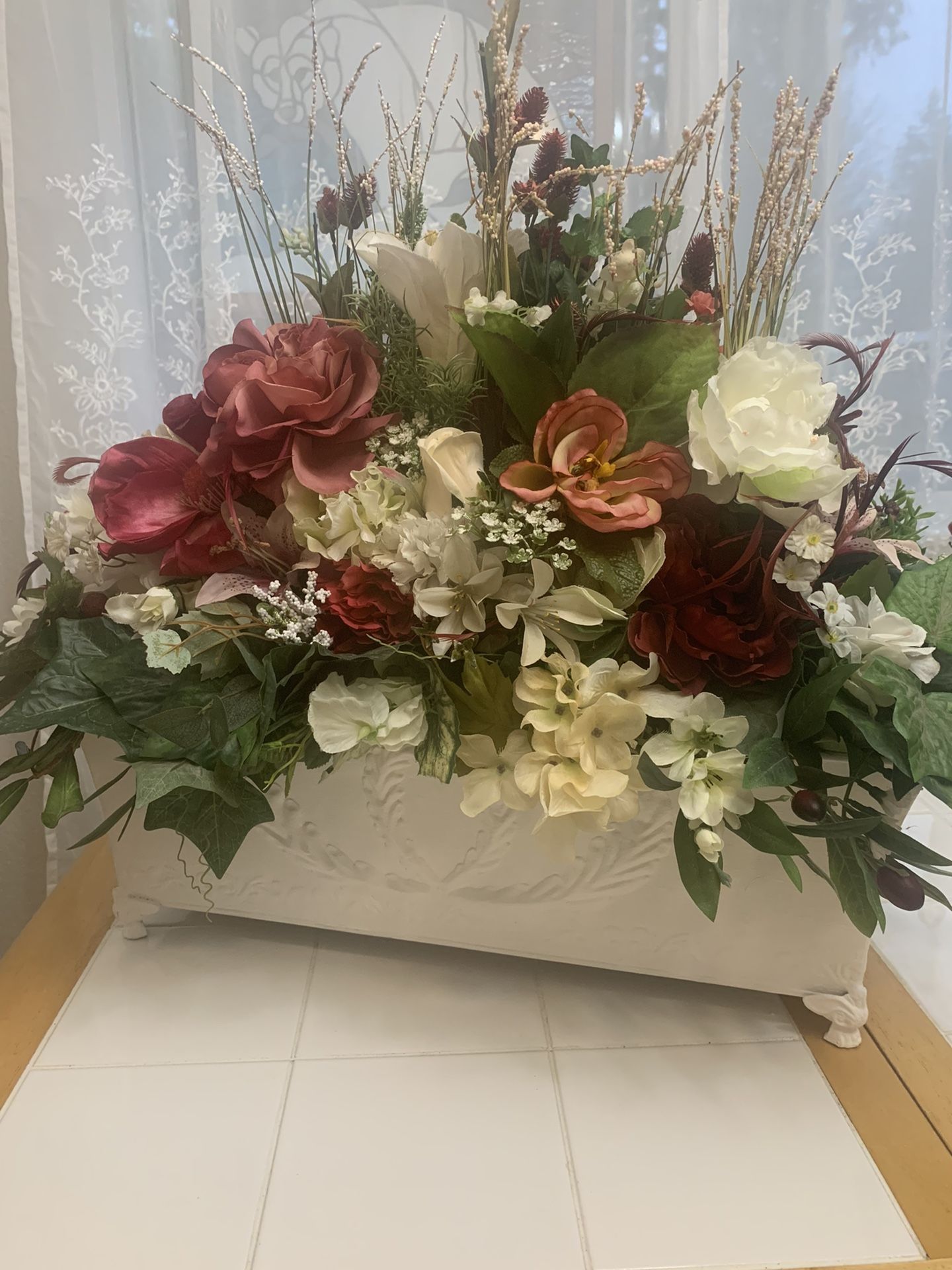 Silk Faux Flower Arrangement Wedding, Anniversary, Home, 