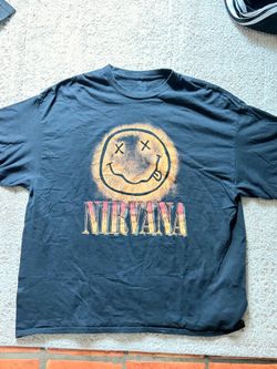 Nirvana Smiley Face Black Graphic Band T-Shirt Men’s XXL Grunge Rock Tee