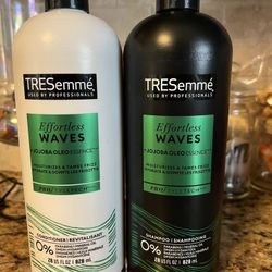 Set Of 2 Tresemme-effortless Waves Shampoo & Cond•28oz•all For $6