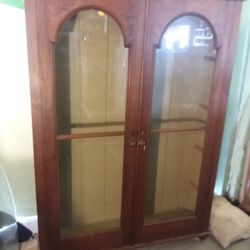 True Antique Wood Book Cabinet