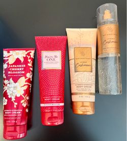 Bath and Body Works Body Creams and Spray