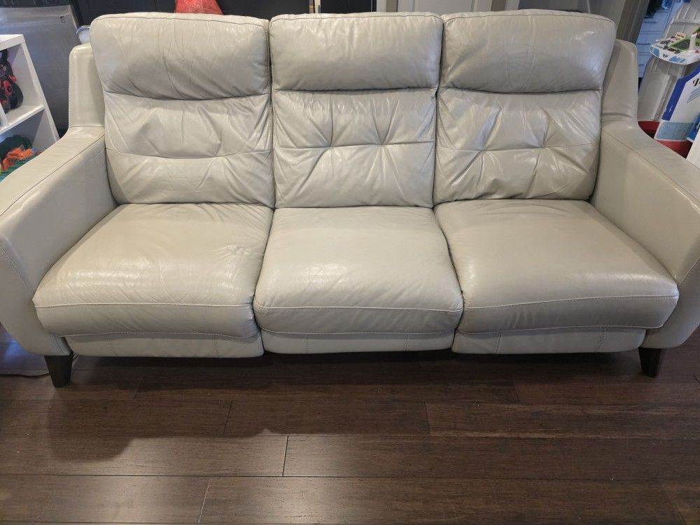 High End Contemporary 3 Seater Leather Recliner Dual Power Recliner With Usb