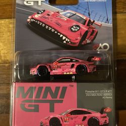 PORSCHE 911 GT3 R #77 ROXY "IMSA ROAD AMERICA" (2024) 1/64 BY MINI GT MGT01052